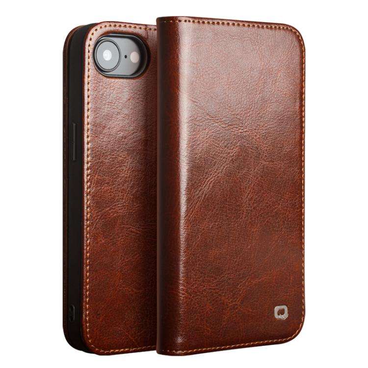 QIALINO Classic Genuine Leather Phone Case, For iPhone 18 Pro / 17 Pro, For iPhone 18 Pro Max / 1...