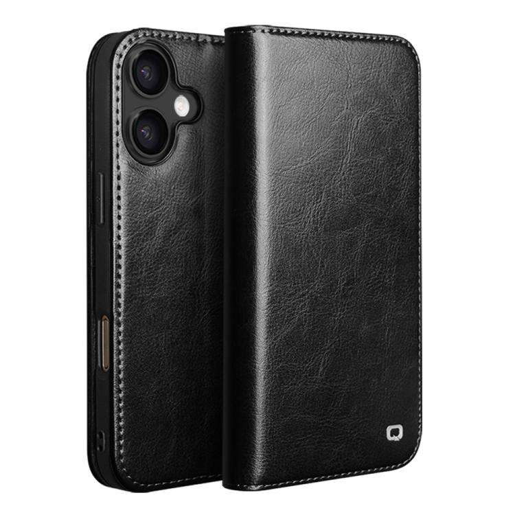 QIALINO Classic Genuine Leather Phone Case, For iPhone 18 Pro / 17 Pro, For iPhone 18 Pro Max / 1...