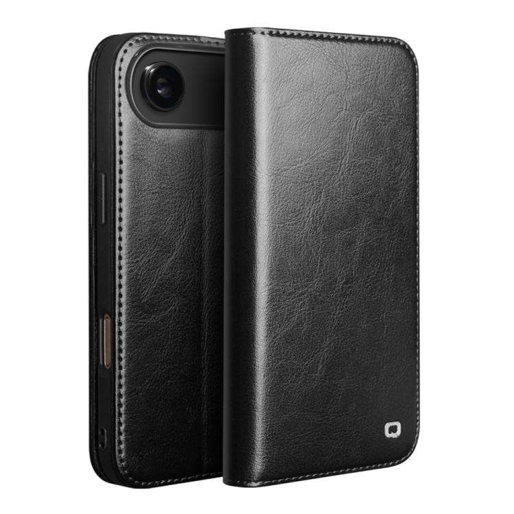 QIALINO Classic Genuine Leather Phone Case, For iPhone 18 Pro / 17 Pro, For iPhone 18 Pro Max / 1...