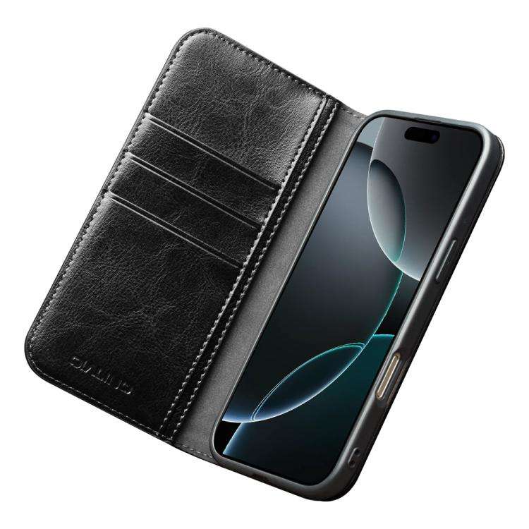 QIALINO Classic Genuine Leather Phone Case, For iPhone 18 Pro / 17 Pro, For iPhone 18 Pro Max / 1...