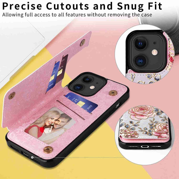 Printed Double Buckle RFID Anti-theft Phone Case, For iPhone 11, For iPhone 11 Pro, For iPhone XS...