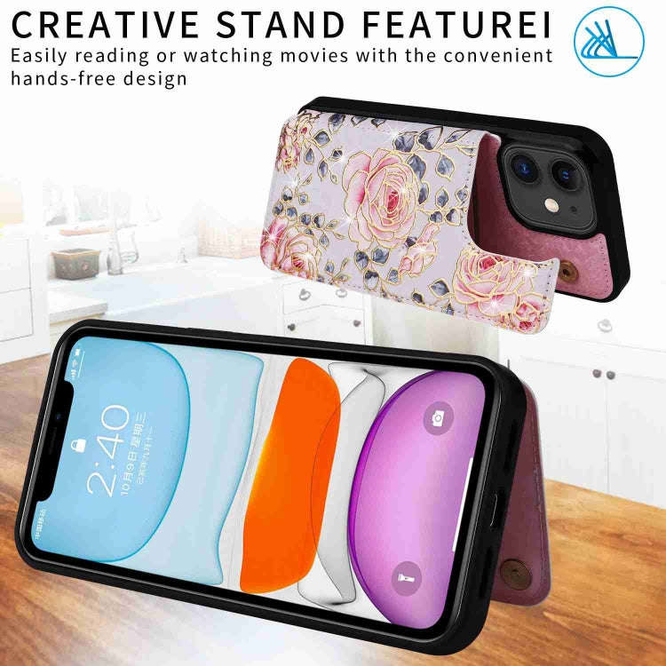 Printed Double Buckle RFID Anti-theft Phone Case, For iPhone 11, For iPhone 11 Pro, For iPhone XS...