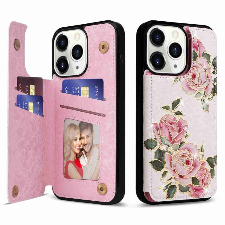 Printed Double Buckle RFID Anti-theft Phone Case, For iPhone 11, For iPhone 11 Pro, For iPhone XS...