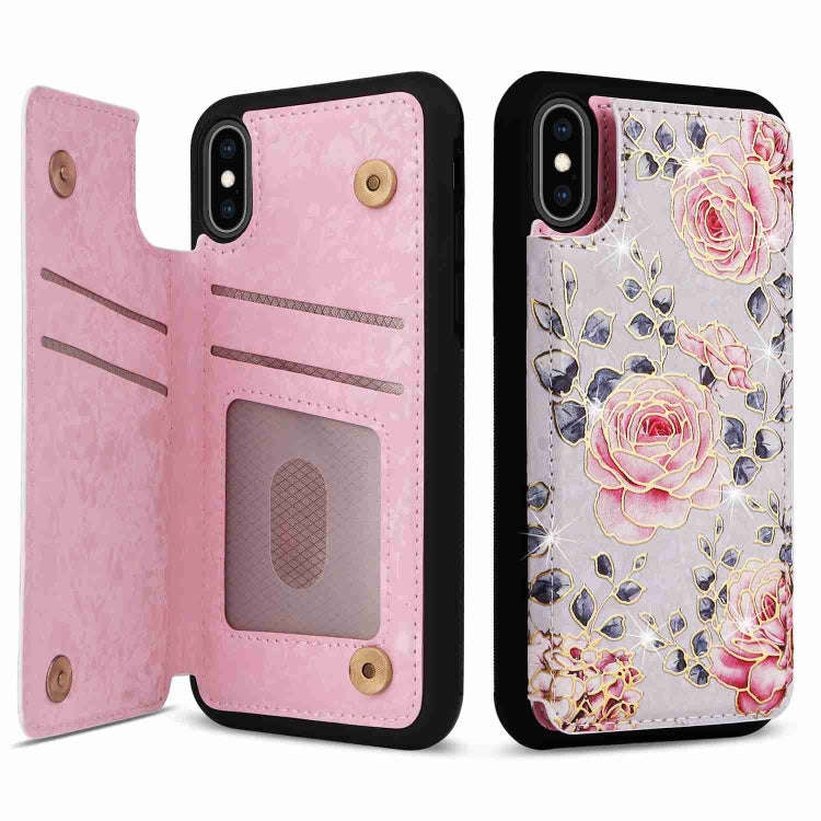 Printed Double Buckle RFID Anti-theft Phone Case, For iPhone 11, For iPhone 11 Pro, For iPhone XS...