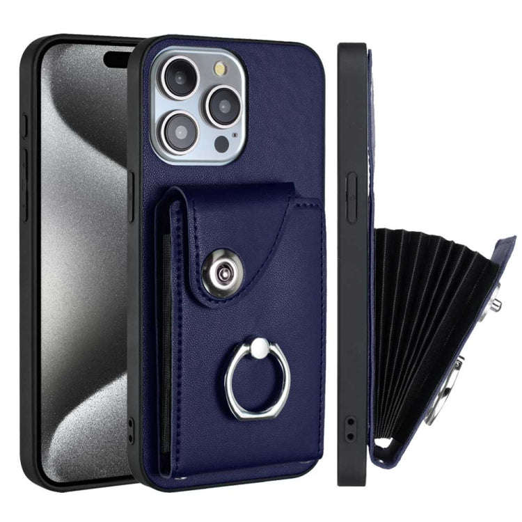 Organ Card Bag Ring Holder Phone Case, For iPhone 14 Pro Max, For iPhone SE 2022 / 2020 / 8 / 7, ...