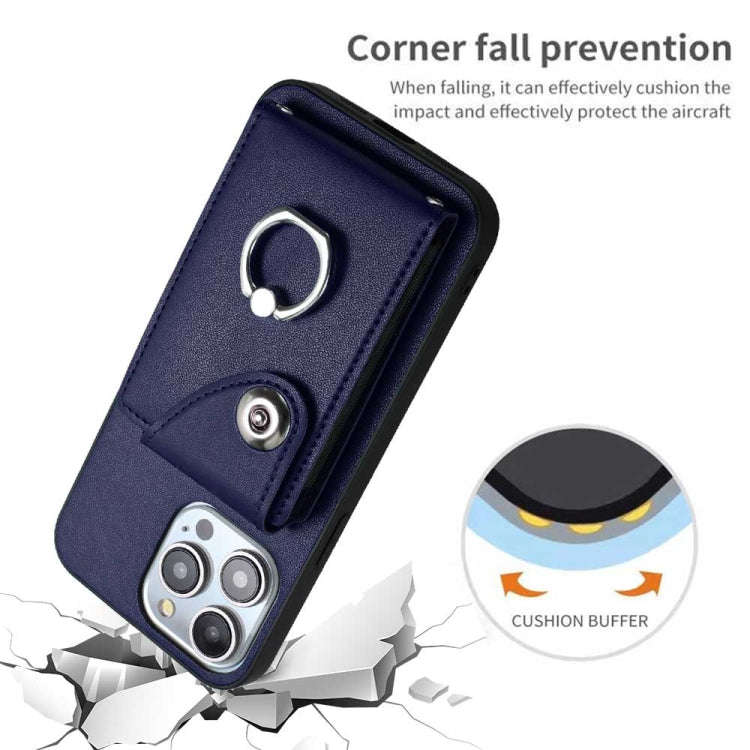 Organ Card Bag Ring Holder Phone Case, For iPhone 14 Pro Max, For iPhone SE 2022 / 2020 / 8 / 7, ...