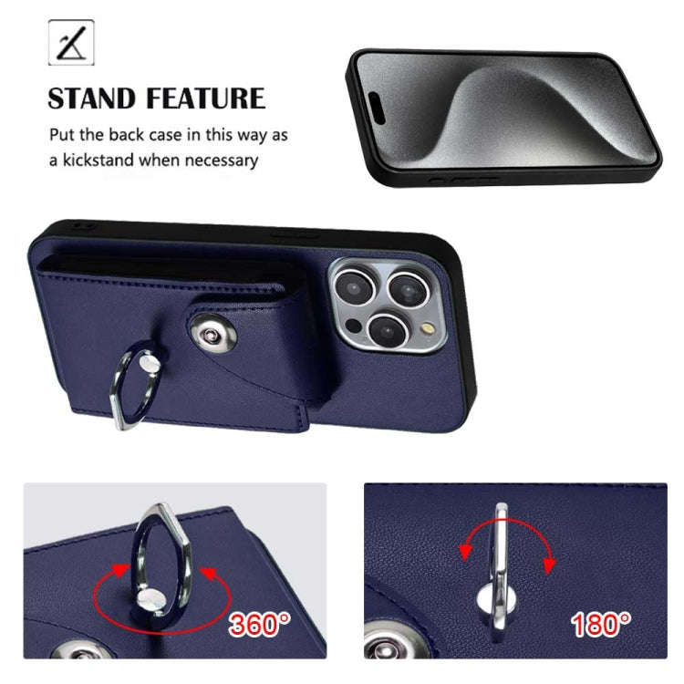 Organ Card Bag Ring Holder Phone Case, For iPhone 14 Pro Max, For iPhone SE 2022 / 2020 / 8 / 7, ...