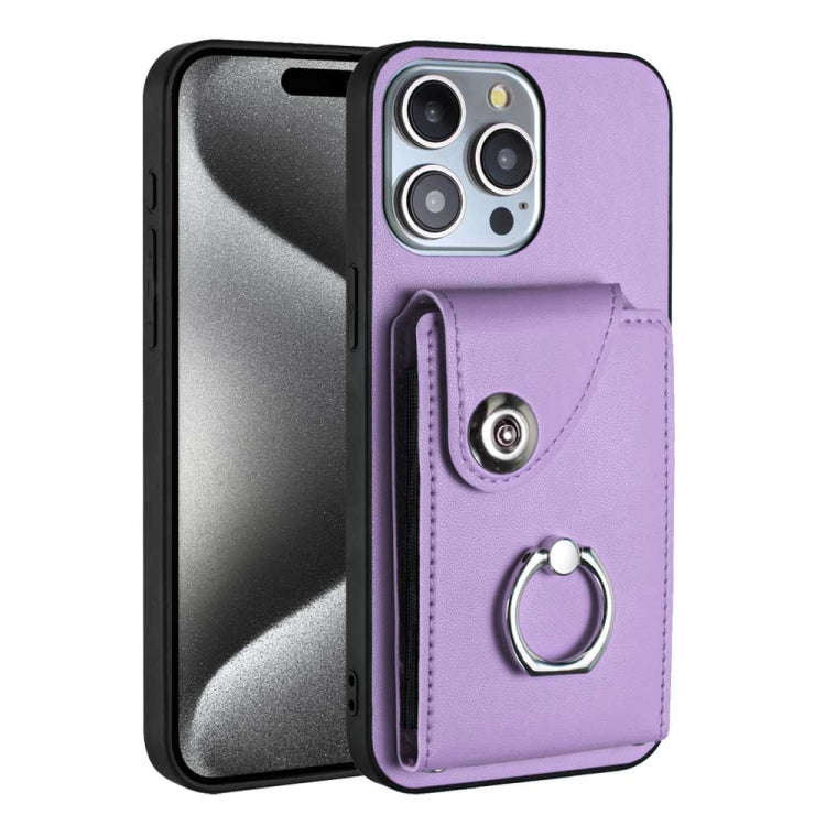 Organ Card Bag Ring Holder Phone Case, For iPhone 14 Pro Max, For iPhone SE 2022 / 2020 / 8 / 7, ...