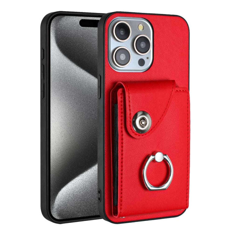 Organ Card Bag Ring Holder Phone Case, For iPhone 14 Pro Max, For iPhone SE 2022 / 2020 / 8 / 7, ...