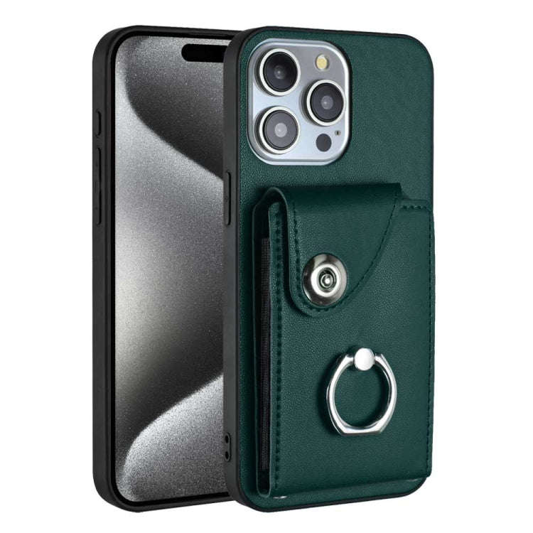 Organ Card Bag Ring Holder Phone Case, For iPhone 14 Pro Max, For iPhone SE 2022 / 2020 / 8 / 7, ...