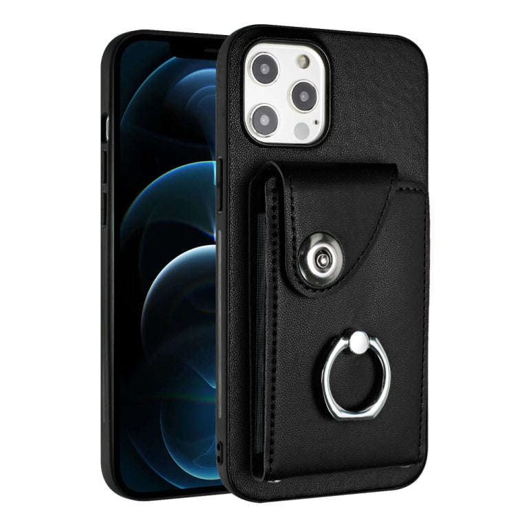Organ Card Bag Ring Holder Phone Case, For iPhone 14 Pro Max, For iPhone SE 2022 / 2020 / 8 / 7, ...