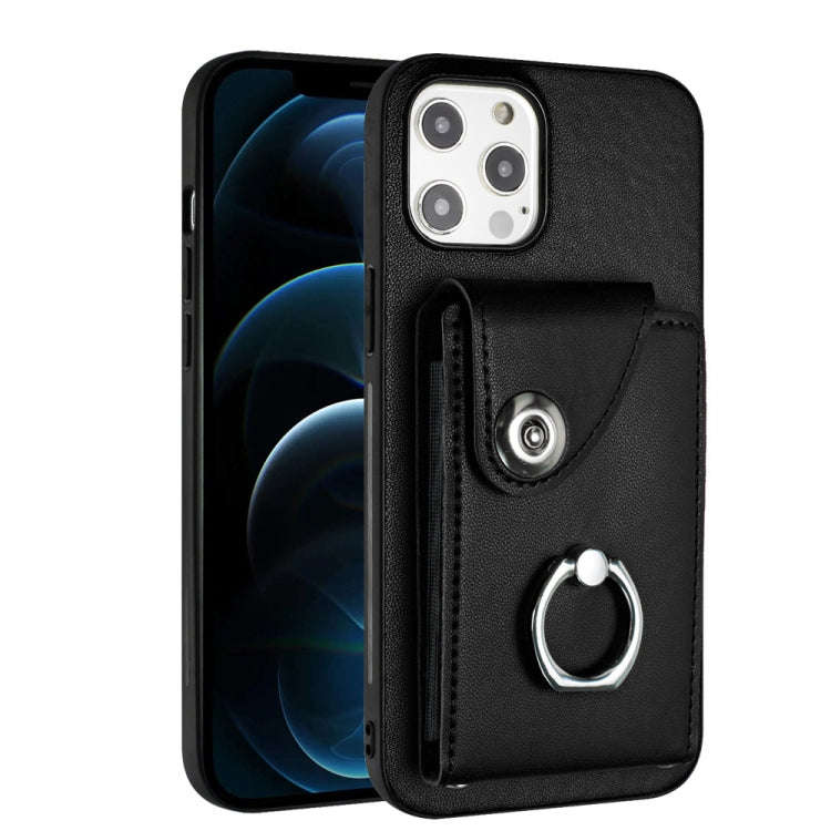Organ Card Bag Ring Holder Phone Case, For iPhone 14 Pro Max, For iPhone SE 2022 / 2020 / 8 / 7, ...