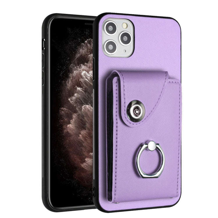 Organ Card Bag Ring Holder Phone Case, For iPhone 12 Pro, For iPhone 12 mini, For iPhone 11 Pro M...