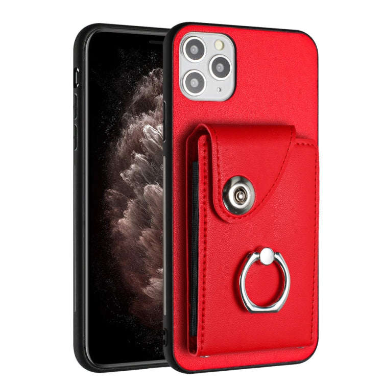 Organ Card Bag Ring Holder Phone Case, For iPhone 12 Pro, For iPhone 12 mini, For iPhone 11 Pro M...