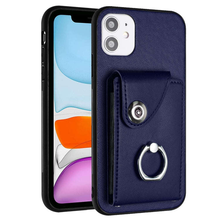 Organ Card Bag Ring Holder Phone Case, For iPhone 12 Pro, For iPhone 12 mini, For iPhone 11 Pro M...