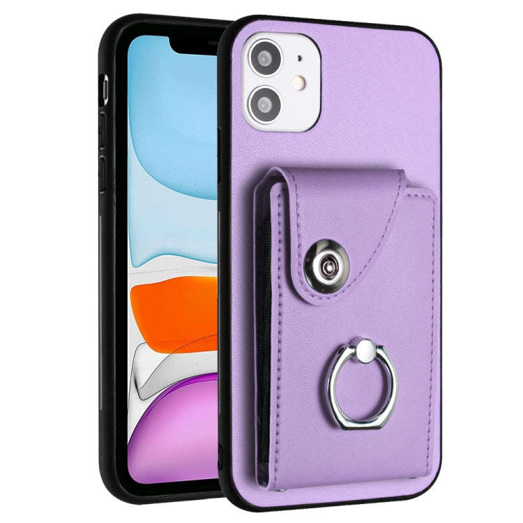 Organ Card Bag Ring Holder Phone Case, For iPhone 12 Pro, For iPhone 12 mini, For iPhone 11 Pro M...