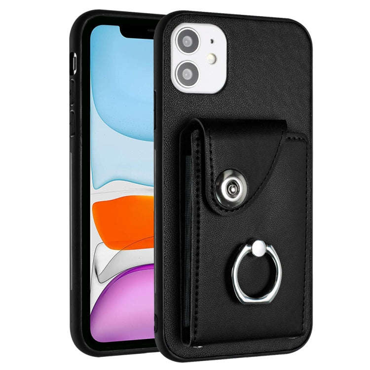 Organ Card Bag Ring Holder Phone Case, For iPhone 12 Pro, For iPhone 12 mini, For iPhone 11 Pro M...