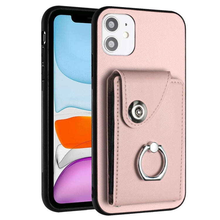 Organ Card Bag Ring Holder Phone Case, For iPhone 12 Pro, For iPhone 12 mini, For iPhone 11 Pro M...