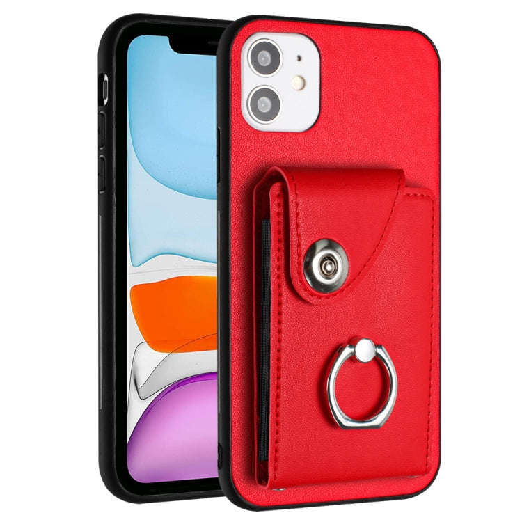 Organ Card Bag Ring Holder Phone Case, For iPhone 12 Pro, For iPhone 12 mini, For iPhone 11 Pro M...