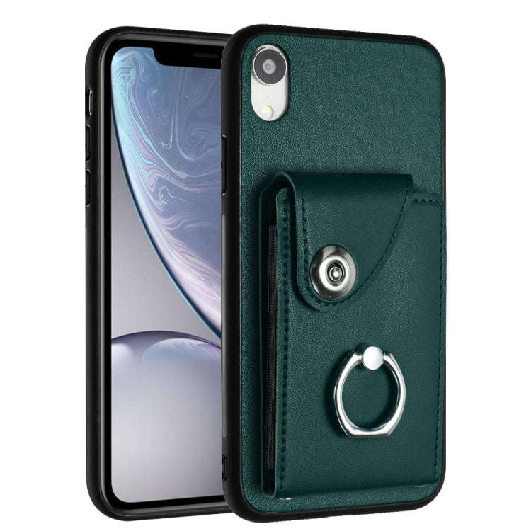 Organ Card Bag Ring Holder Phone Case, For iPhone 12 Pro, For iPhone 12 mini, For iPhone 11 Pro M...