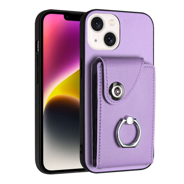 Organ Card Bag Ring Holder Phone Case, For iPhone 14 Pro Max, For iPhone SE 2022 / 2020 / 8 / 7, ...