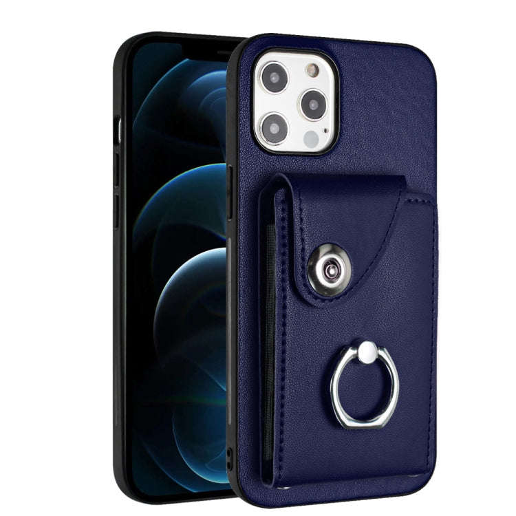 Organ Card Bag Ring Holder Phone Case, For iPhone 12 Pro, For iPhone 12 mini, For iPhone 11 Pro M...