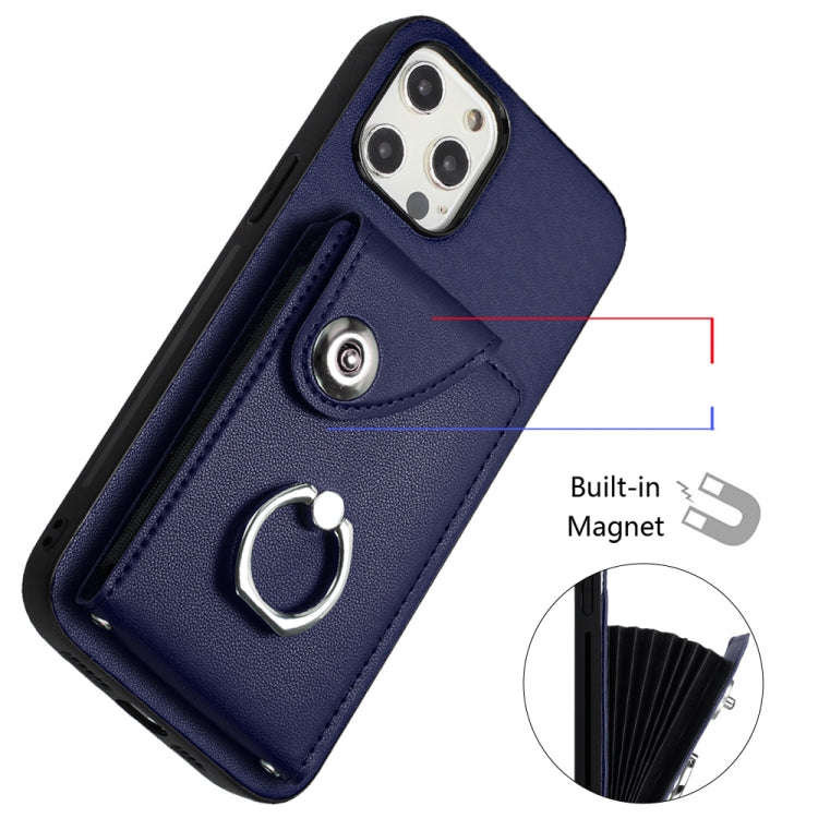 Organ Card Bag Ring Holder Phone Case, For iPhone 12 Pro, For iPhone 12 mini, For iPhone 11 Pro M...