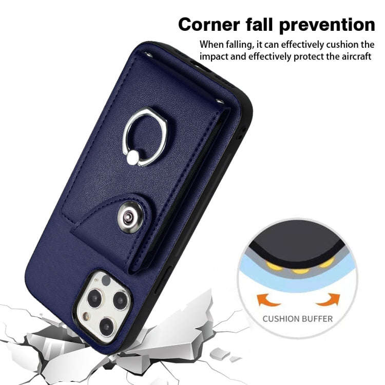 Organ Card Bag Ring Holder Phone Case, For iPhone 12 Pro, For iPhone 12 mini, For iPhone 11 Pro M...
