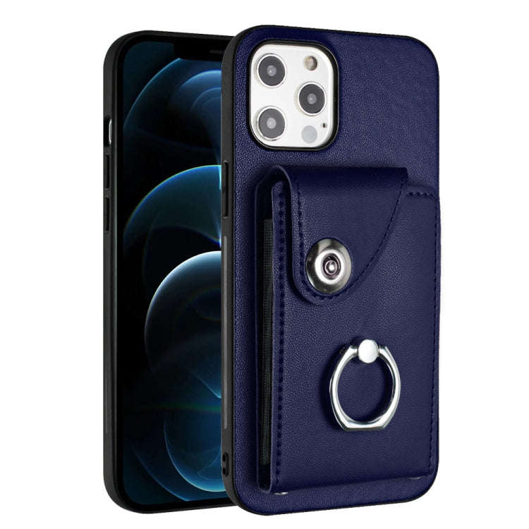 Organ Card Bag Ring Holder Phone Case, For iPhone 12 Pro, For iPhone 12 mini, For iPhone 11 Pro M...