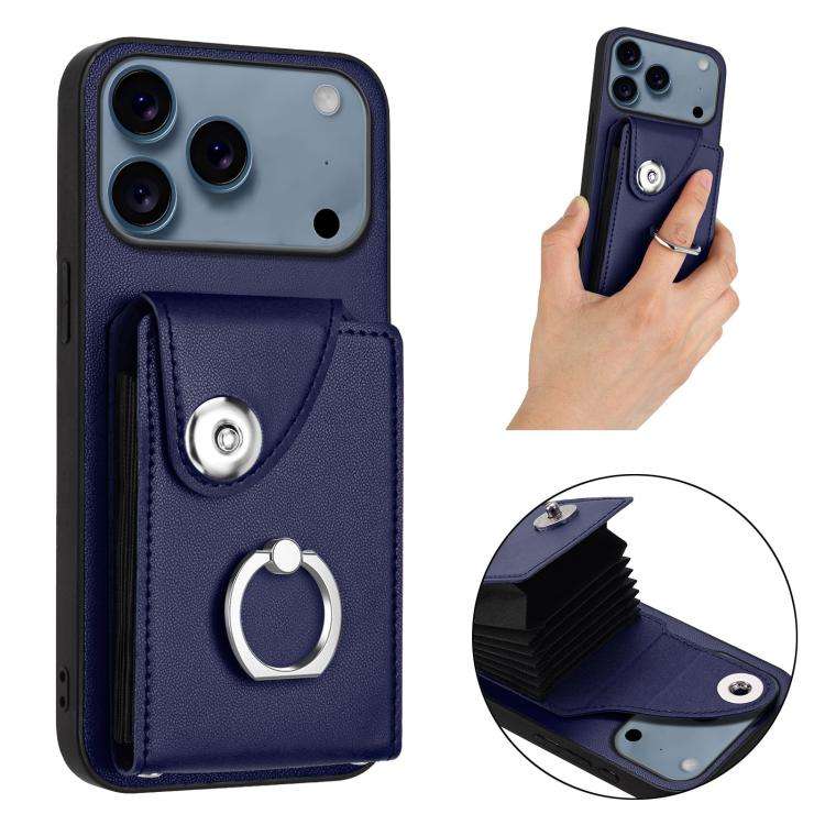 Organ Card Bag Ring Holder Phone Case, For iPhone 18 Pro / 17 Pro, For iPhone 18 Pro Max / 17 Pro...