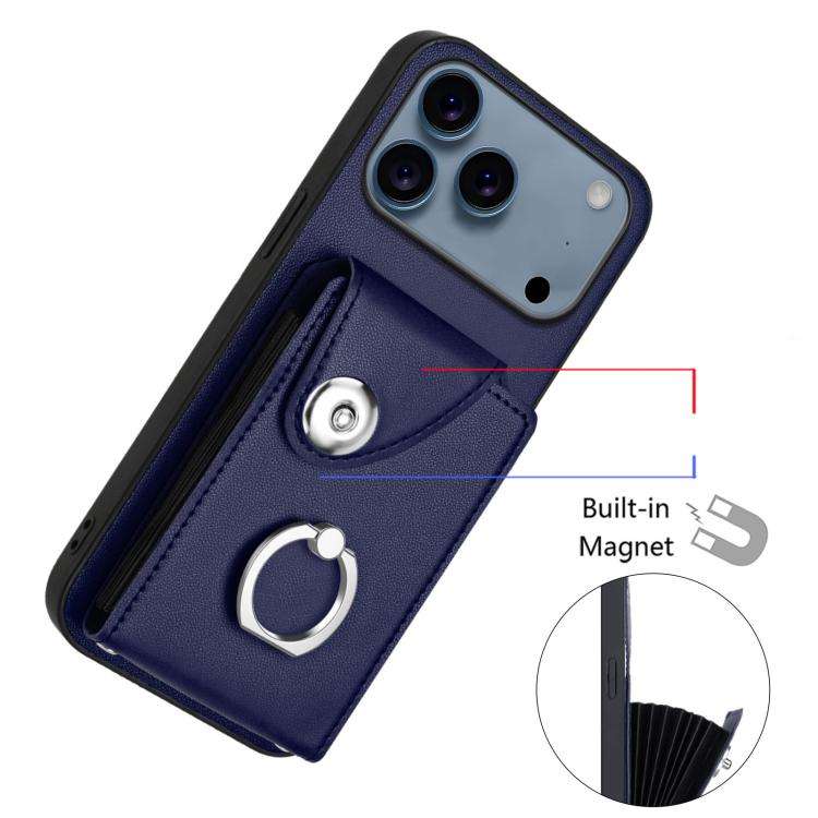 Organ Card Bag Ring Holder Phone Case, For iPhone 18 Pro / 17 Pro, For iPhone 18 Pro Max / 17 Pro...
