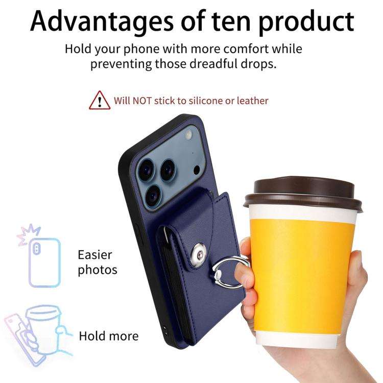 Organ Card Bag Ring Holder Phone Case, For iPhone 18 Pro / 17 Pro, For iPhone 18 Pro Max / 17 Pro...