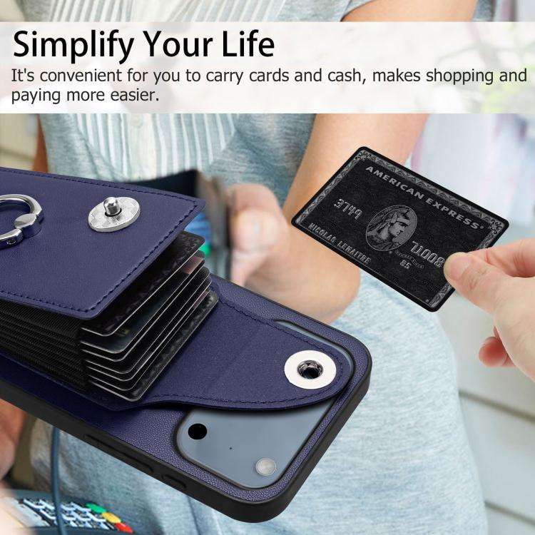 Organ Card Bag Ring Holder Phone Case, For iPhone 18 Pro / 17 Pro, For iPhone 18 Pro Max / 17 Pro...