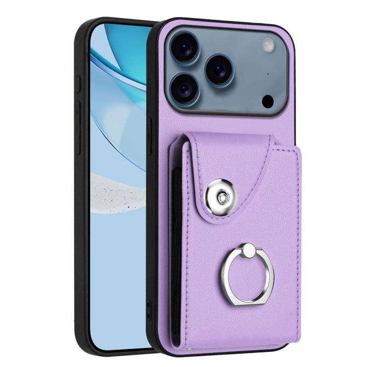 Organ Card Bag Ring Holder Phone Case, For iPhone 18 Pro / 17 Pro, For iPhone 18 Pro Max / 17 Pro...