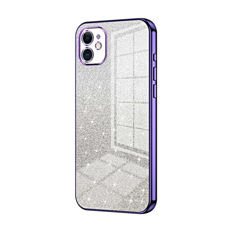 Gradient Glitter Powder Electroplated Phone Case, For iPhone 11 Pro Max, For iPhone 11, For iPhon...