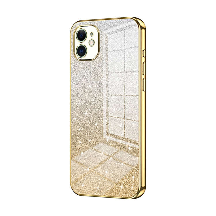 Gradient Glitter Powder Electroplated Phone Case, For iPhone 11 Pro Max, For iPhone 11, For iPhon...