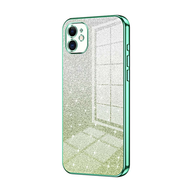 Gradient Glitter Powder Electroplated Phone Case, For iPhone 11 Pro Max, For iPhone 11, For iPhon...