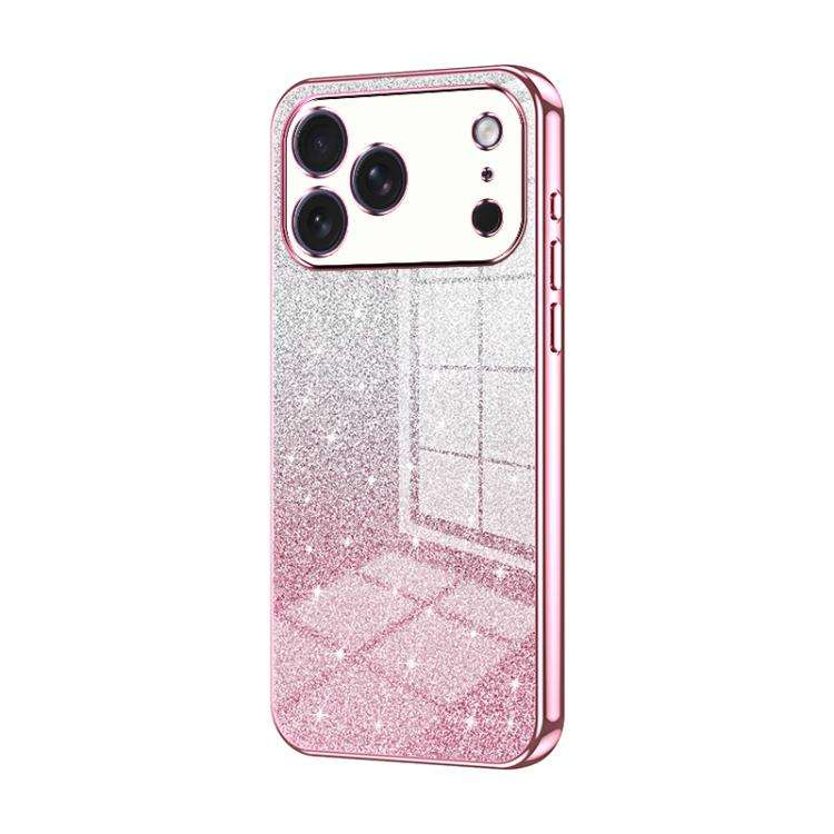 Gradient Glitter Powder Electroplated Phone Case, For iPhone 17e / 16e, For iPhone 17 Pro Max, Fo...