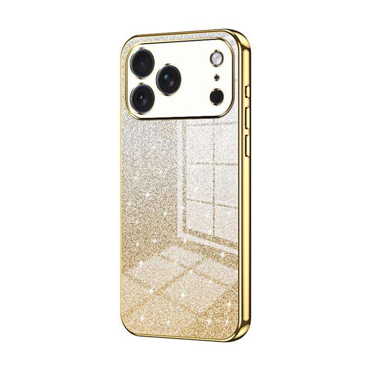 Gradient Glitter Powder Electroplated Phone Case, For iPhone 17e / 16e, For iPhone 17 Pro Max, Fo...