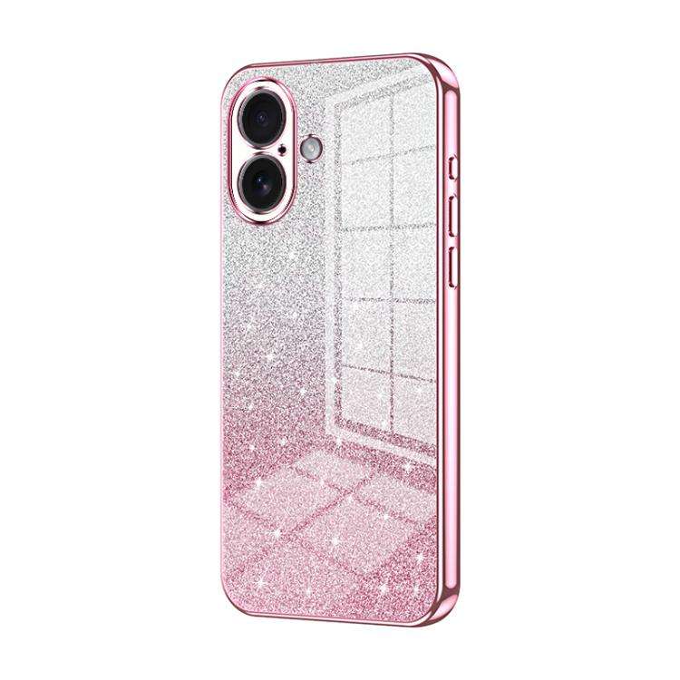 Gradient Glitter Powder Electroplated Phone Case, For iPhone 17e / 16e, For iPhone 17 Pro Max, Fo...