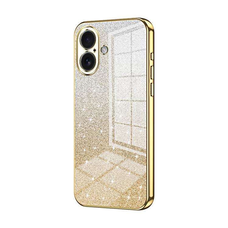 Gradient Glitter Powder Electroplated Phone Case, For iPhone 17e / 16e, For iPhone 17 Pro Max, Fo...