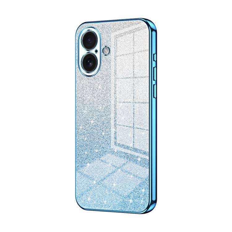 Gradient Glitter Powder Electroplated Phone Case, For iPhone 17e / 16e, For iPhone 17 Pro Max, Fo...
