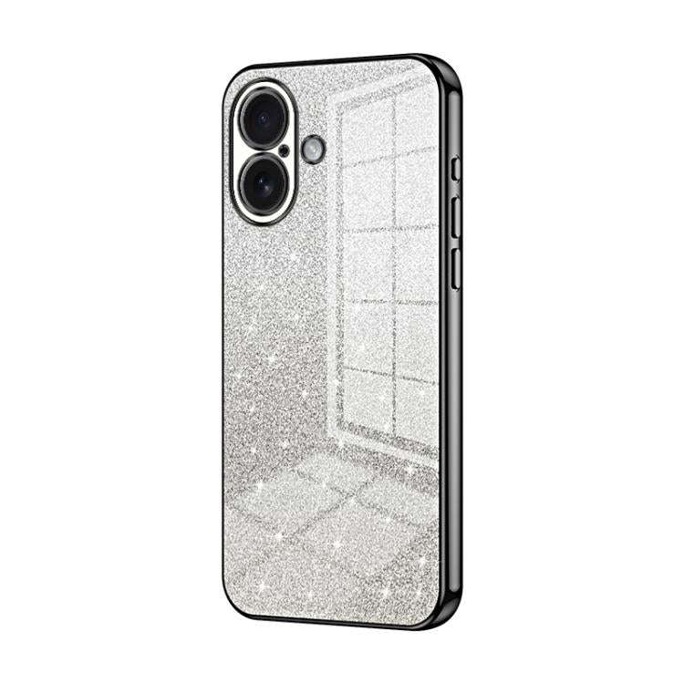 Gradient Glitter Powder Electroplated Phone Case, For iPhone 17e / 16e, For iPhone 17 Pro Max, Fo...