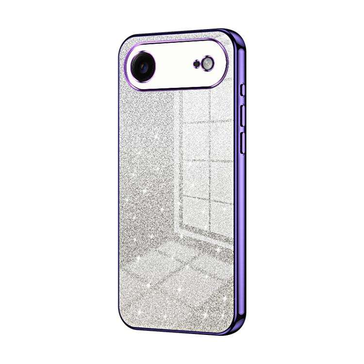 Gradient Glitter Powder Electroplated Phone Case, For iPhone 17e / 16e, For iPhone 17 Pro Max, Fo...