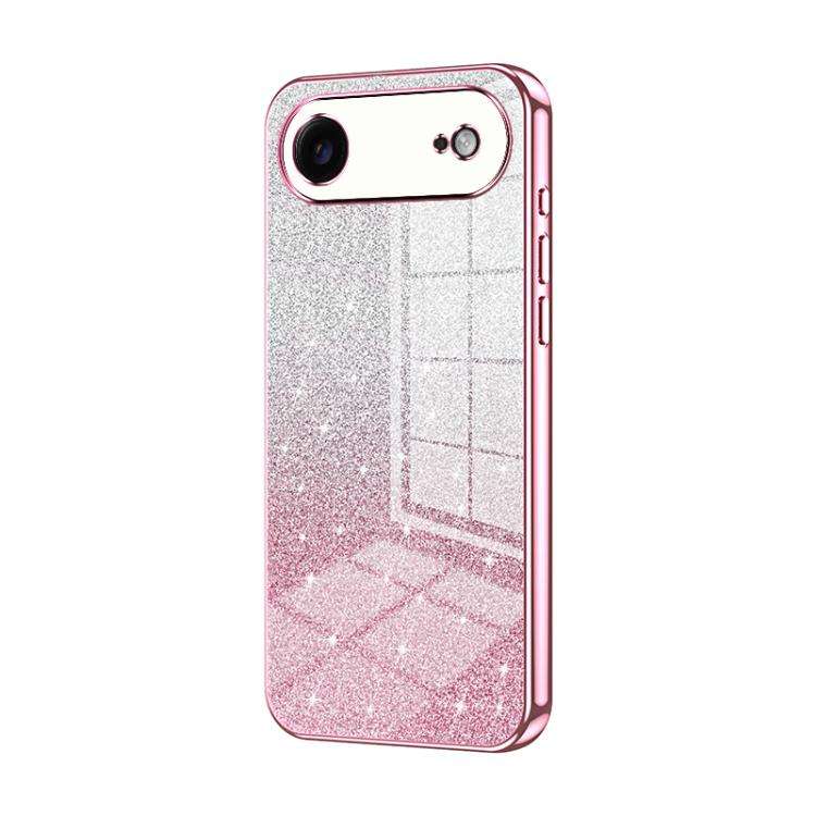 Gradient Glitter Powder Electroplated Phone Case, For iPhone 17e / 16e, For iPhone 17 Pro Max, Fo...