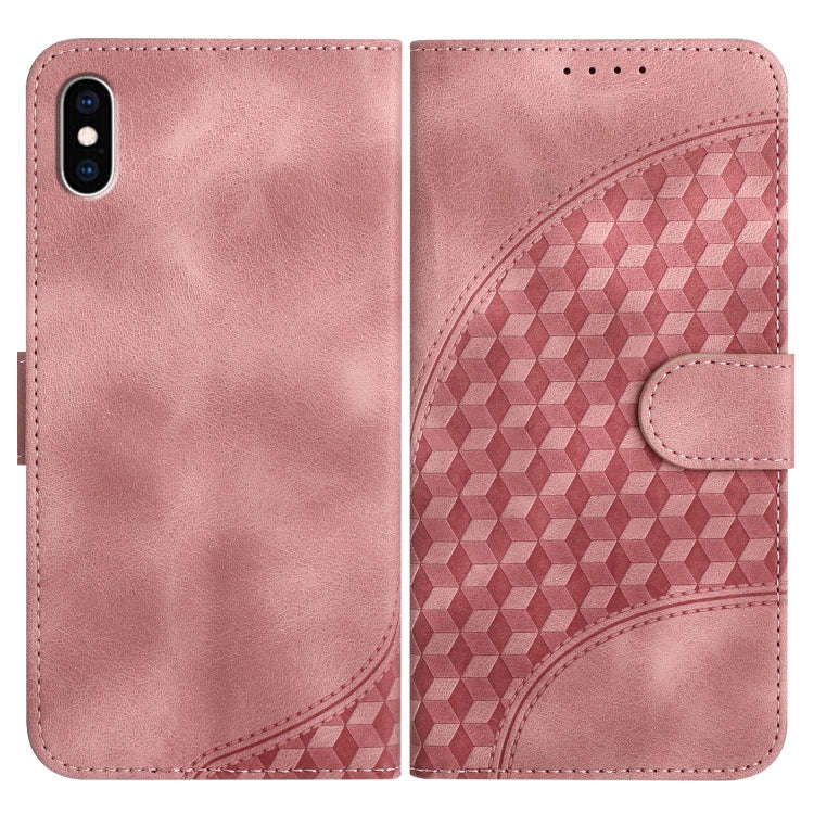 YX0060 Elephant Head Embossed Phone Leather Case with Lanyard, For iPhone XS Max, For iPhone 8 Pl...