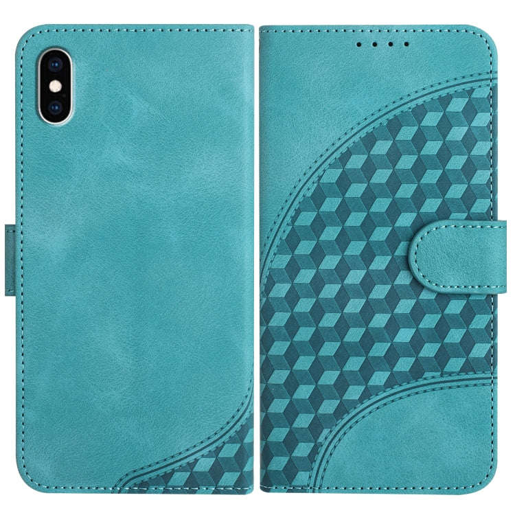 YX0060 Elephant Head Embossed Phone Leather Case with Lanyard, For iPhone XS Max, For iPhone 8 Pl...
