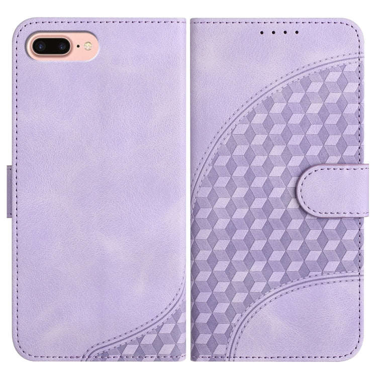 YX0060 Elephant Head Embossed Phone Leather Case with Lanyard, For iPhone XS Max, For iPhone 8 Pl...