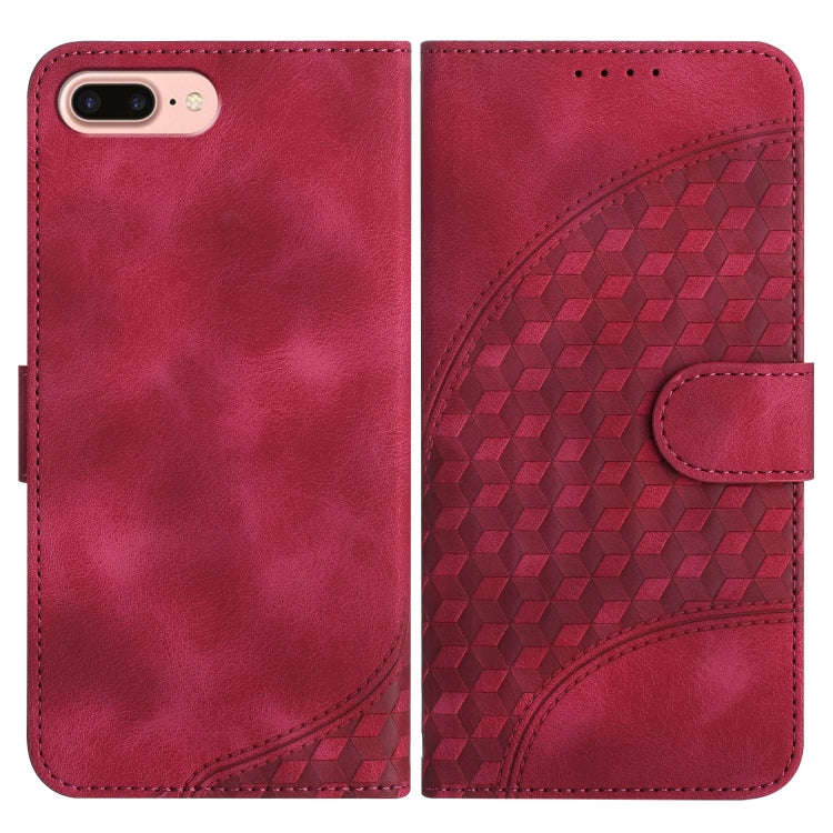 YX0060 Elephant Head Embossed Phone Leather Case with Lanyard, For iPhone XS Max, For iPhone 8 Pl...