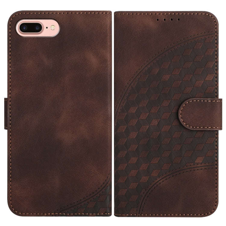 YX0060 Elephant Head Embossed Phone Leather Case with Lanyard, For iPhone XS Max, For iPhone 8 Pl...